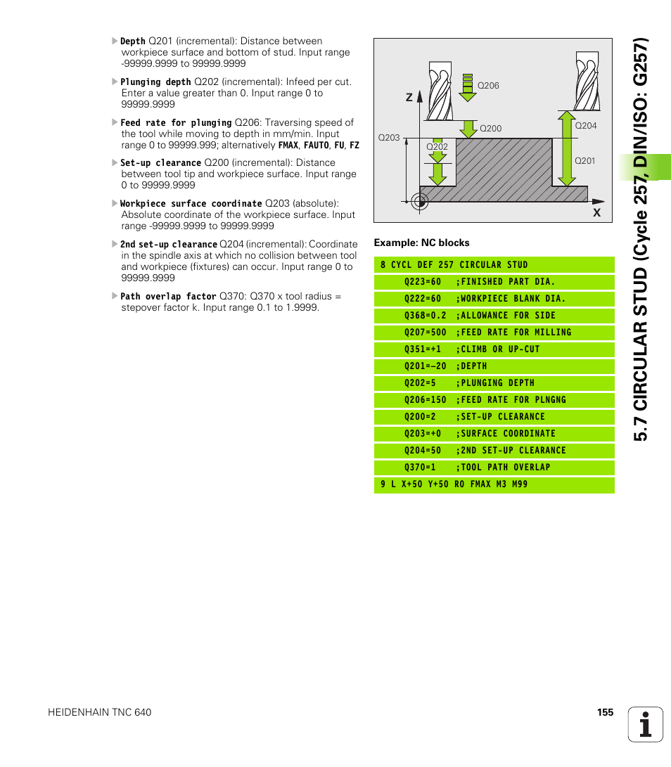 HEIDENHAIN TNC 640 (34059x-01) Cycle programming User Manual | Page 155 / 549