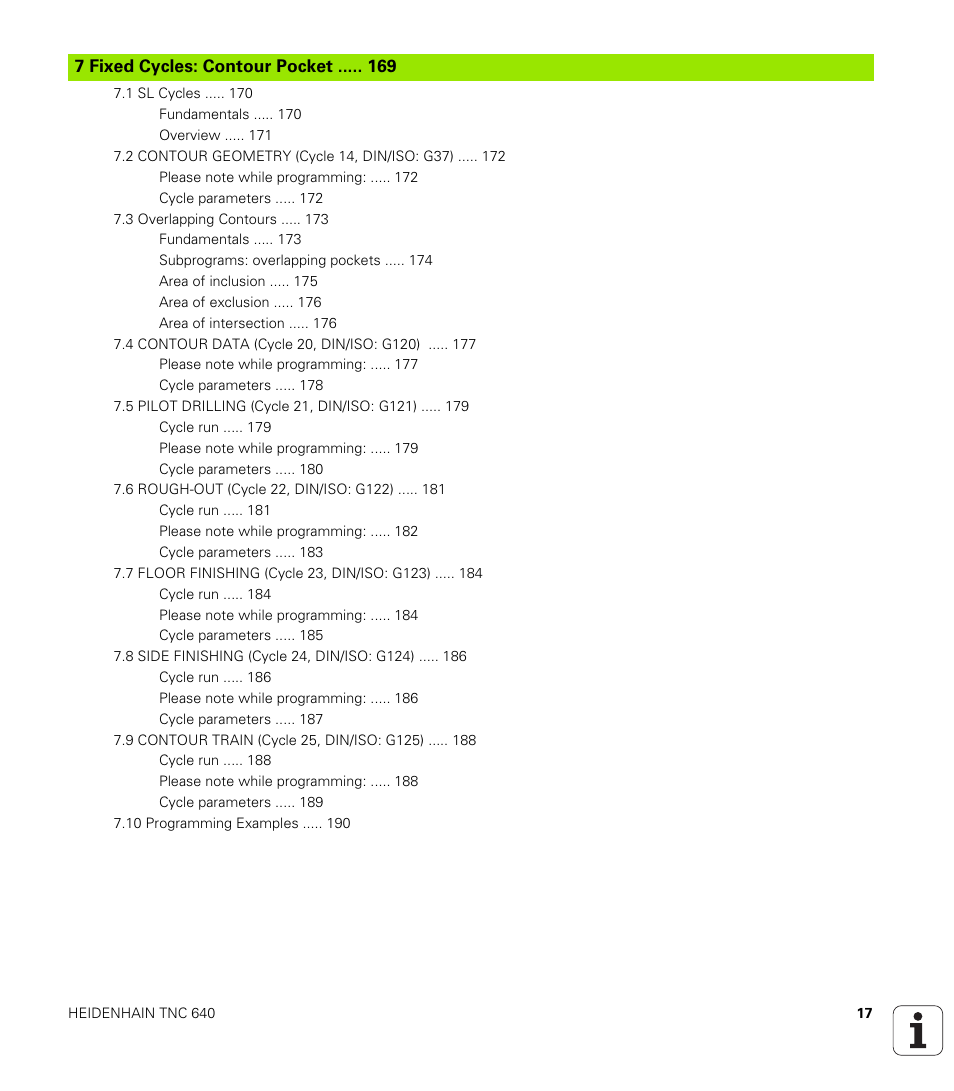 HEIDENHAIN TNC 640 (34059x-01) Cycle programming User Manual | Page 17 / 549