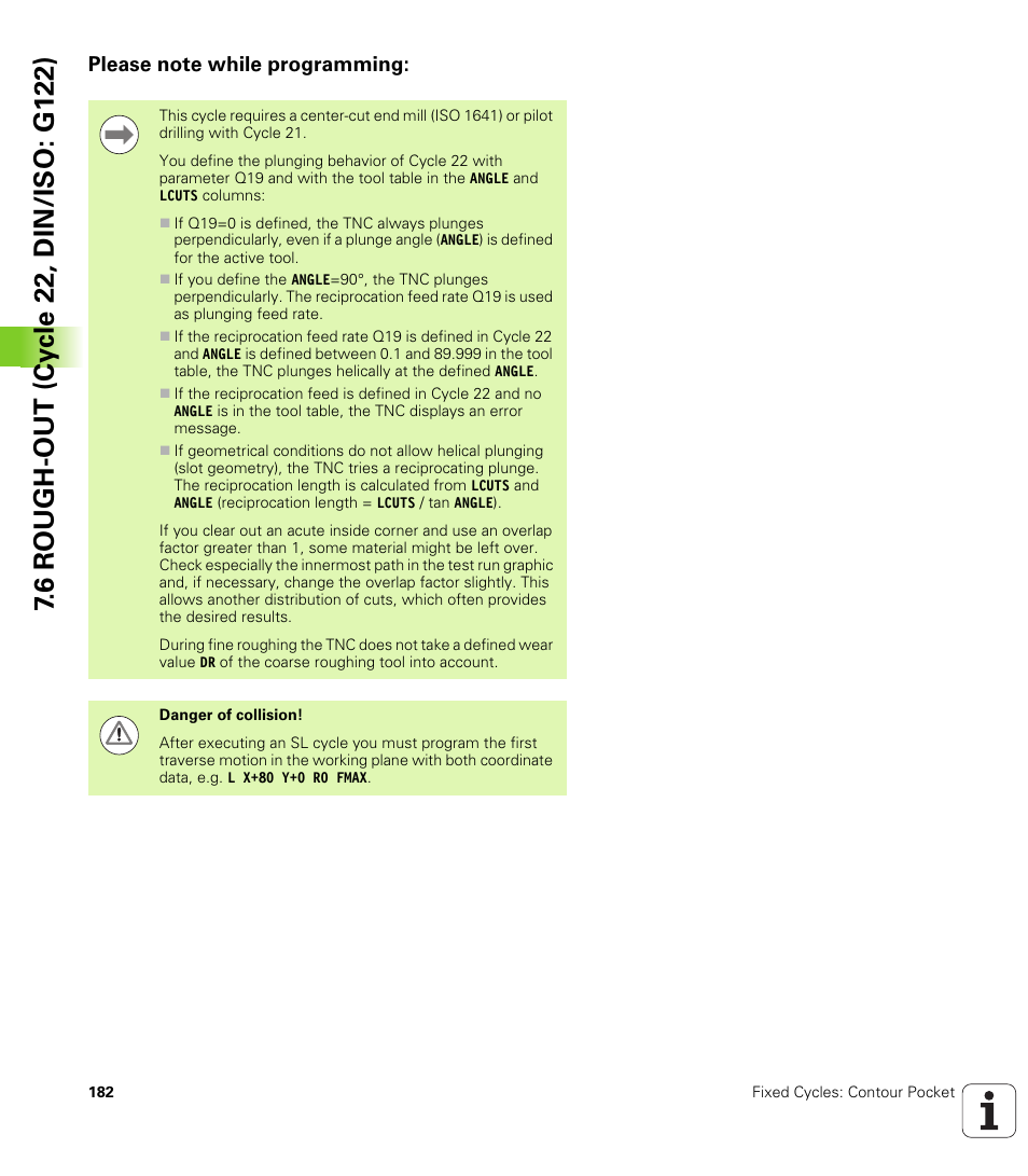 Please note while programming | HEIDENHAIN TNC 640 (34059x-01) Cycle programming User Manual | Page 182 / 549