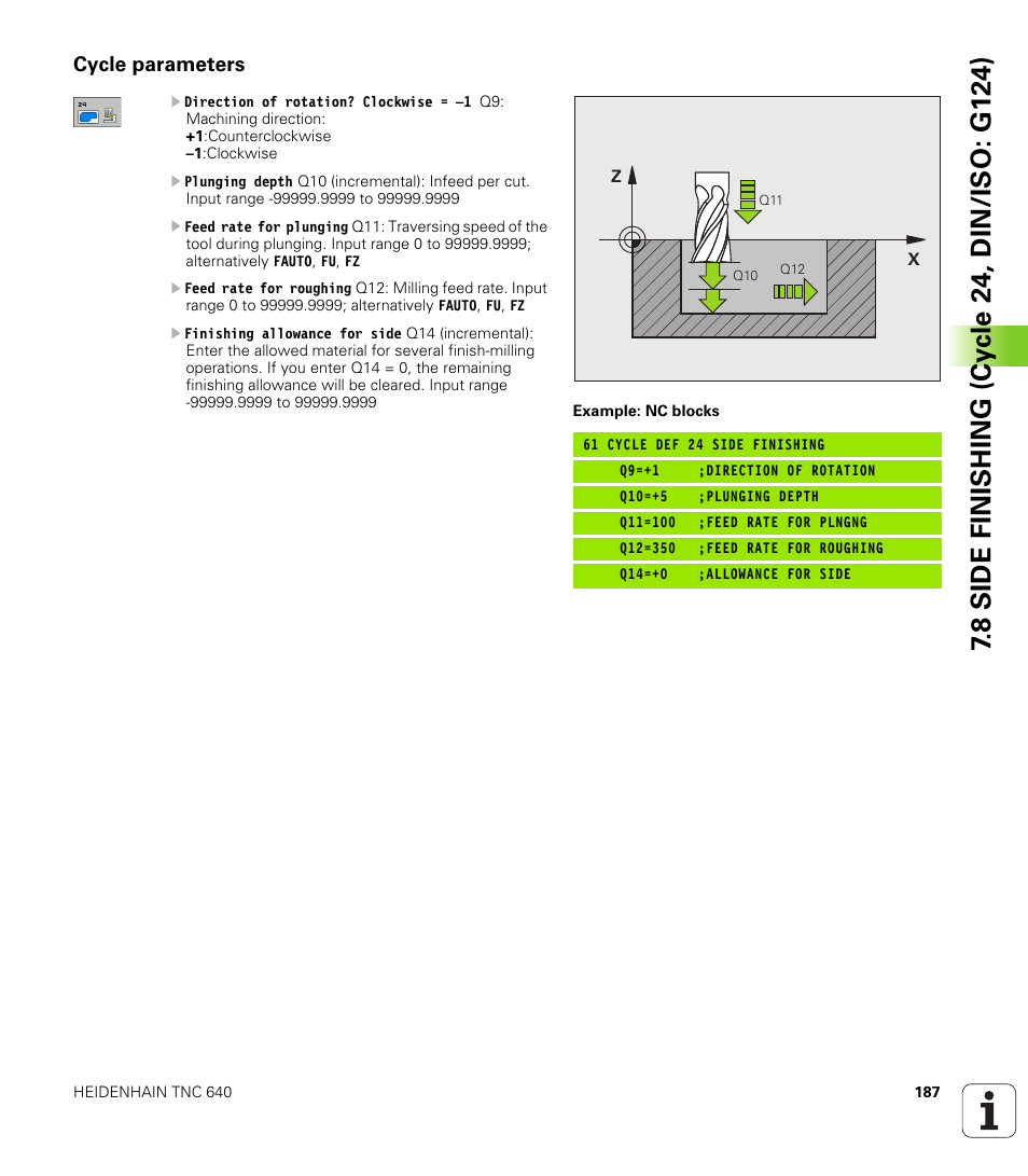 Cycle parameters | HEIDENHAIN TNC 640 (34059x-01) Cycle programming User Manual | Page 187 / 549