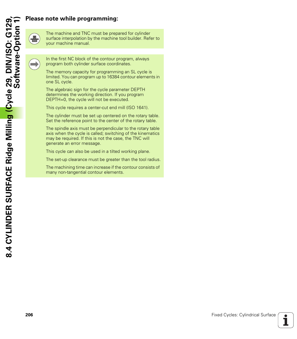 Please note while programming | HEIDENHAIN TNC 640 (34059x-01) Cycle programming User Manual | Page 206 / 549
