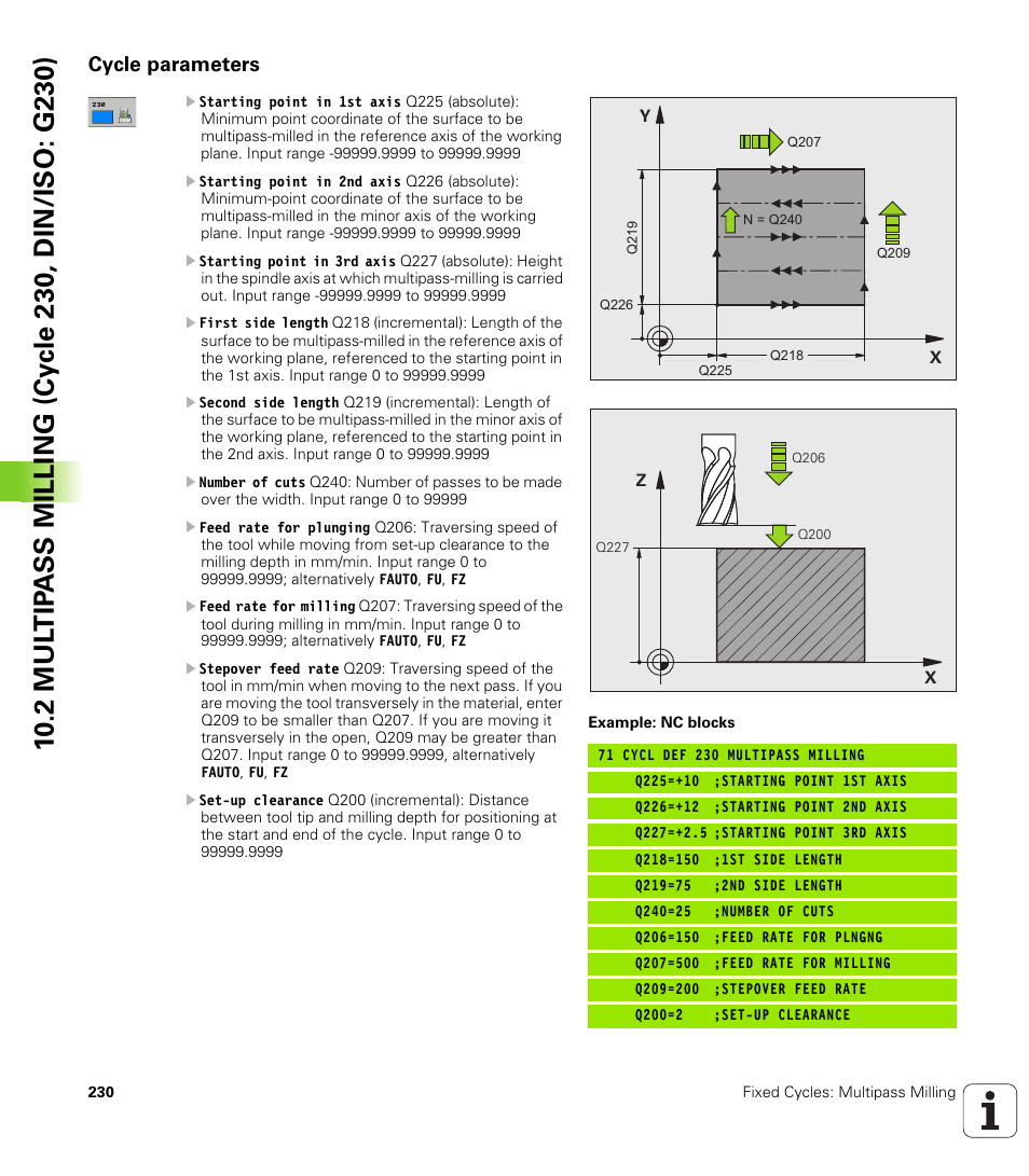 Cycle parameters | HEIDENHAIN TNC 640 (34059x-01) Cycle programming User Manual | Page 230 / 549