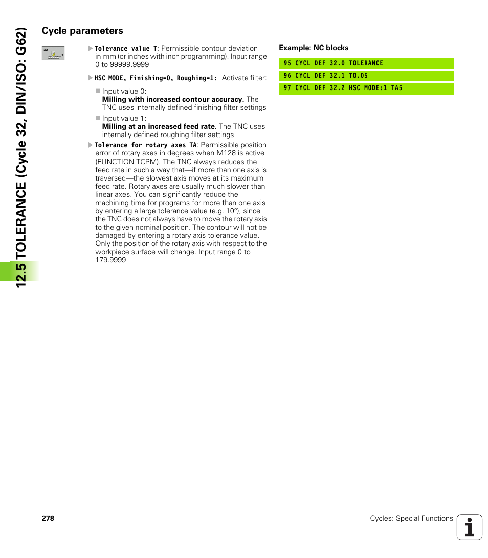Cycle parameters | HEIDENHAIN TNC 640 (34059x-01) Cycle programming User Manual | Page 278 / 549