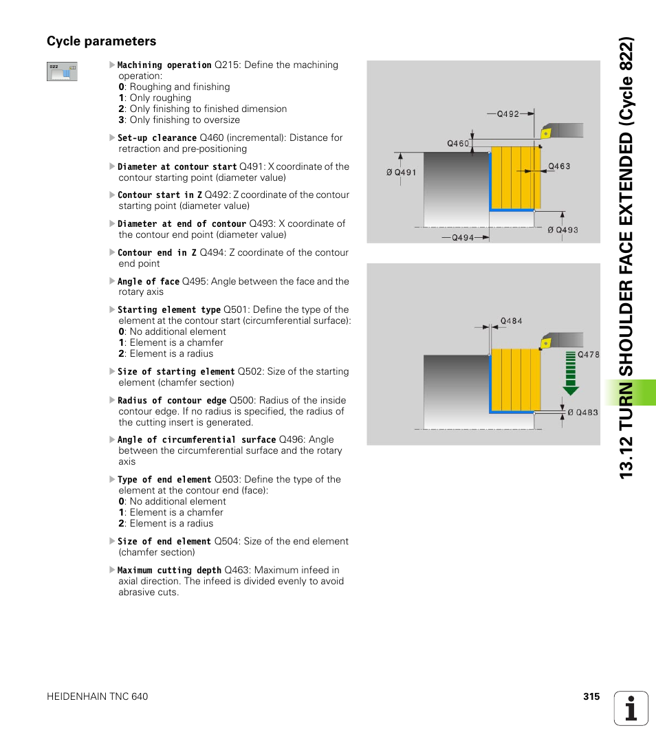 Cycle parameters | HEIDENHAIN TNC 640 (34059x-01) Cycle programming User Manual | Page 315 / 549