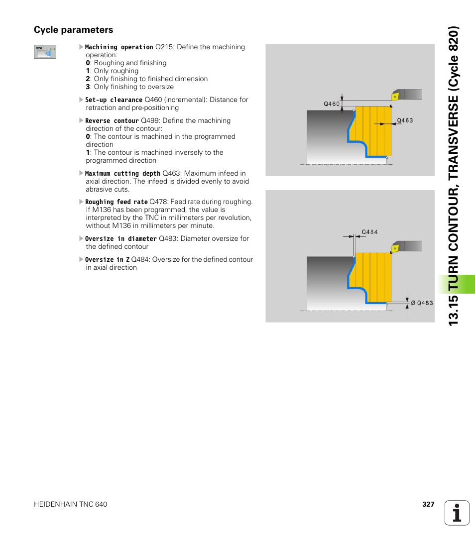 Cycle parameters | HEIDENHAIN TNC 640 (34059x-01) Cycle programming User Manual | Page 327 / 549