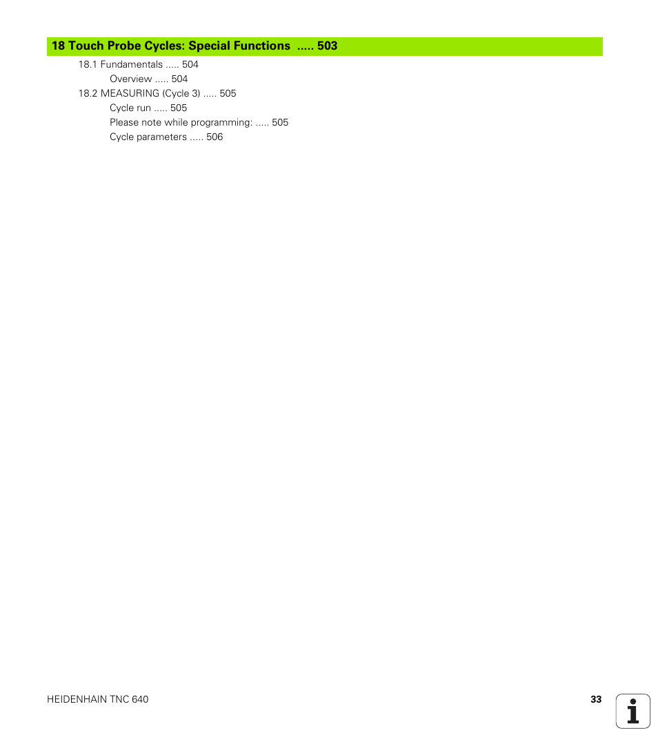 HEIDENHAIN TNC 640 (34059x-01) Cycle programming User Manual | Page 33 / 549