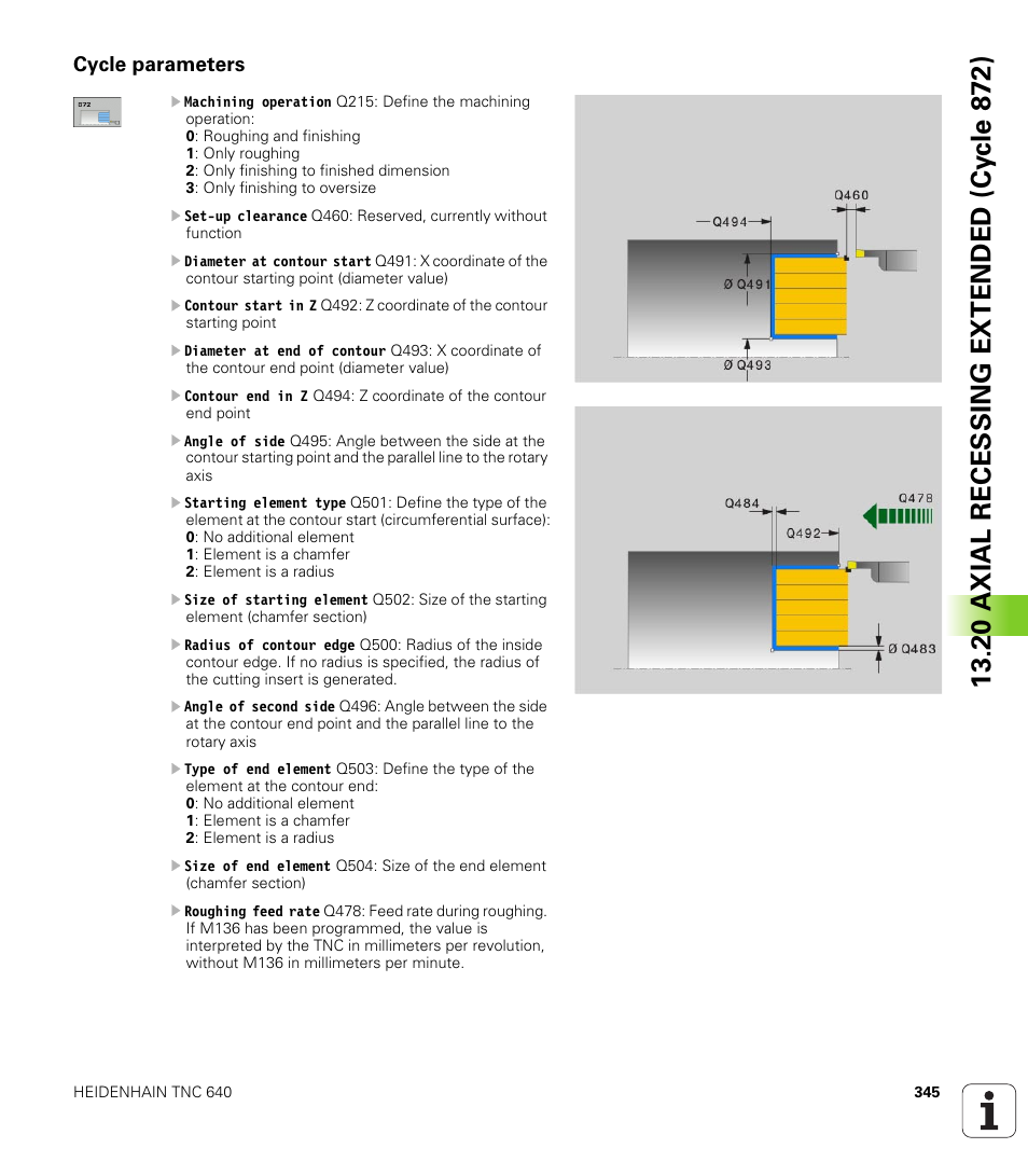 Cycle parameters | HEIDENHAIN TNC 640 (34059x-01) Cycle programming User Manual | Page 345 / 549