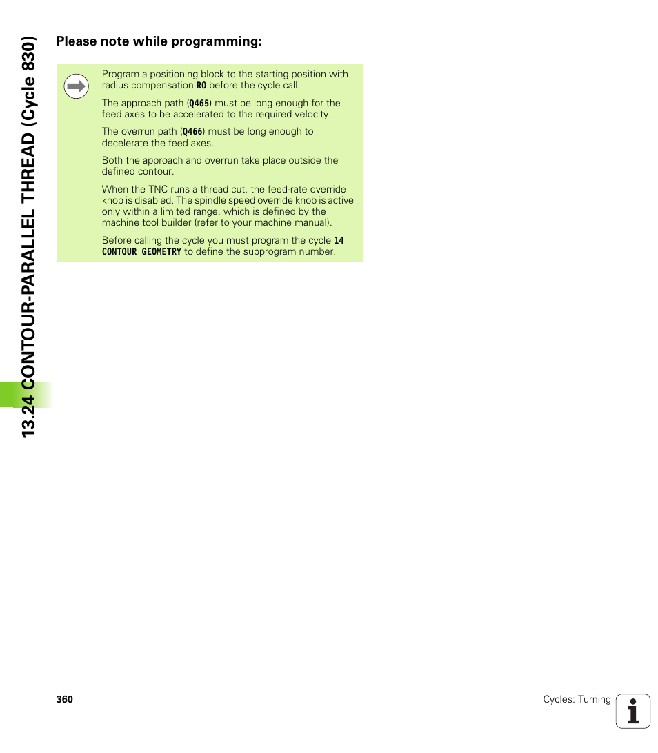 Please note while programming | HEIDENHAIN TNC 640 (34059x-01) Cycle programming User Manual | Page 360 / 549