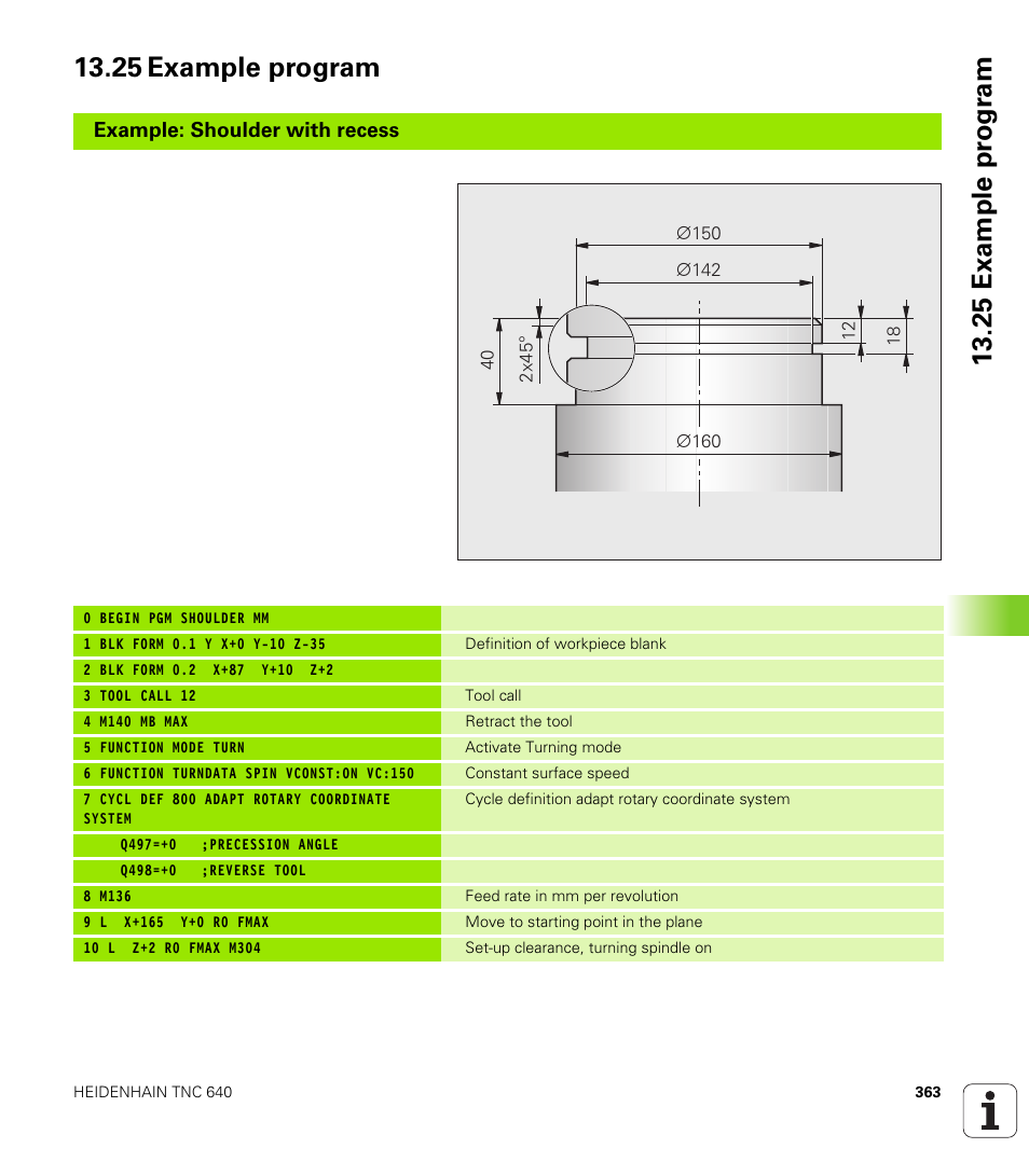 25 example program | HEIDENHAIN TNC 640 (34059x-01) Cycle programming User Manual | Page 363 / 549