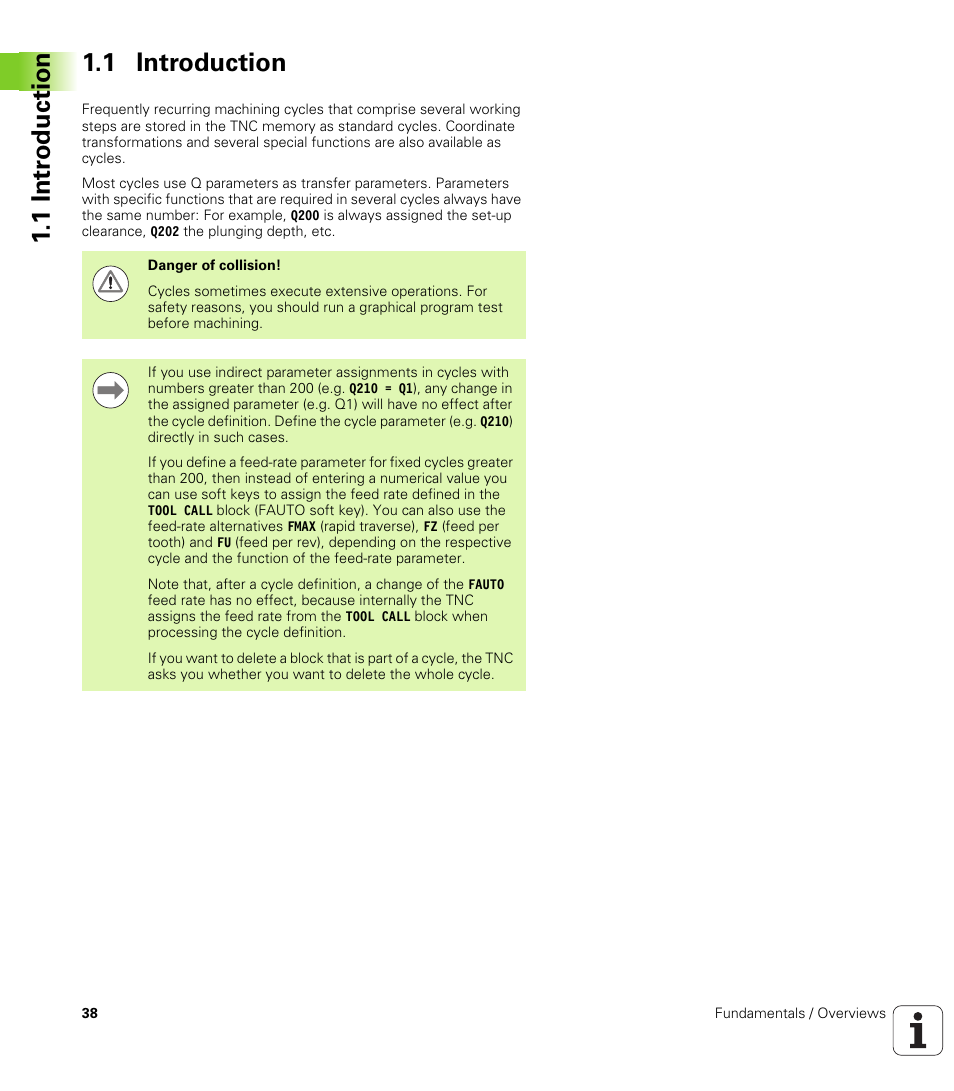 1 introduction, 1 intr oduction 1.1 introduction | HEIDENHAIN TNC 640 (34059x-01) Cycle programming User Manual | Page 38 / 549