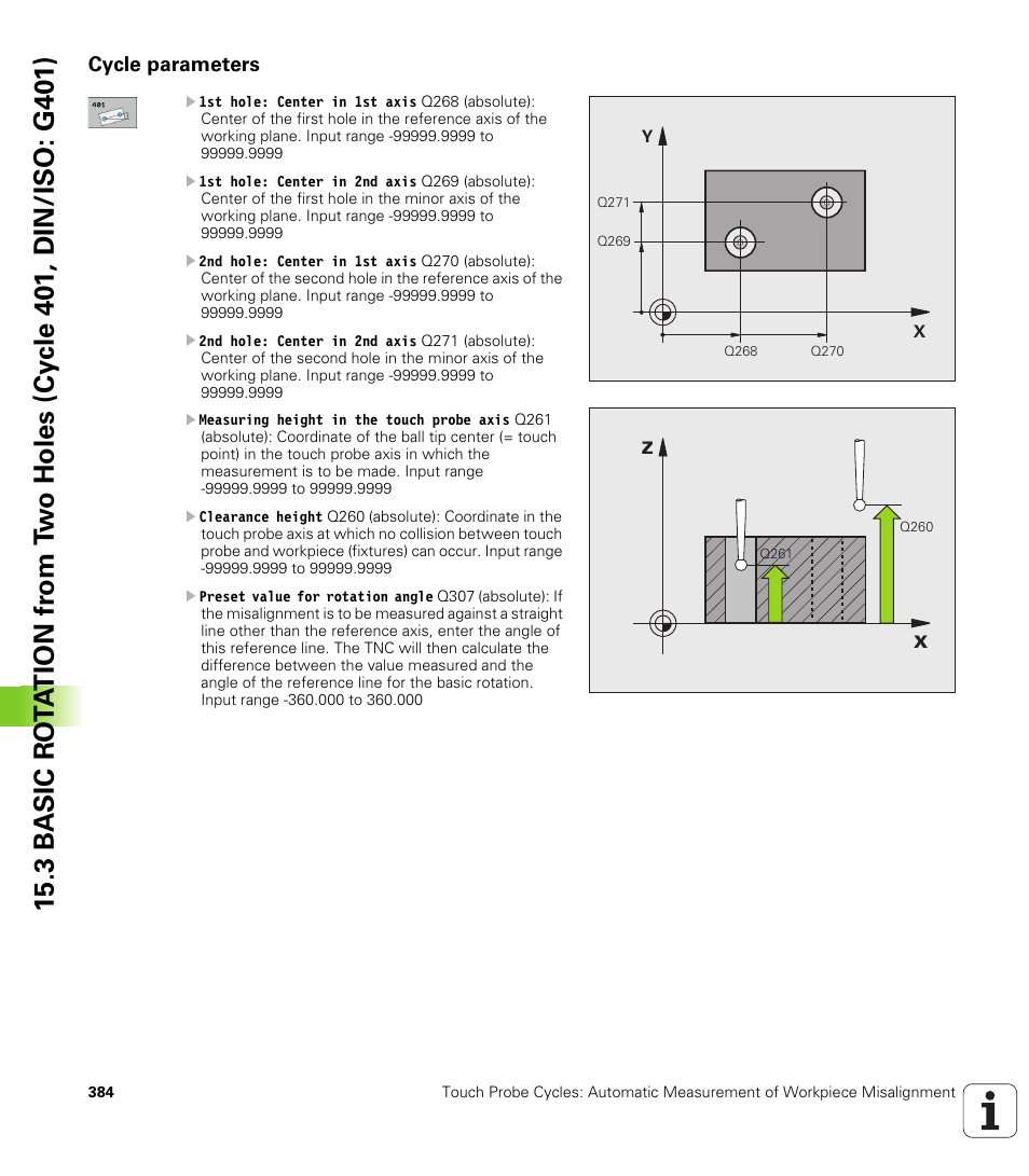 Cycle parameters | HEIDENHAIN TNC 640 (34059x-01) Cycle programming User Manual | Page 384 / 549