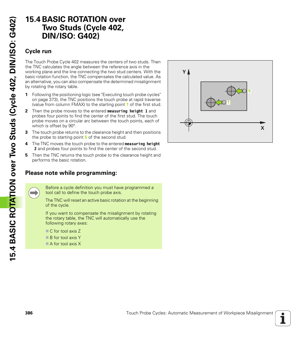 Cycle run, Please note while programming | HEIDENHAIN TNC 640 (34059x-01) Cycle programming User Manual | Page 386 / 549