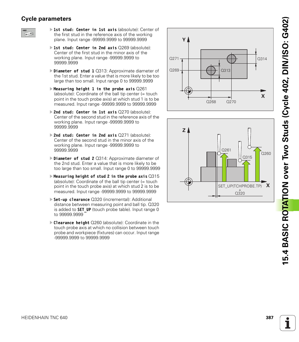 Cycle parameters | HEIDENHAIN TNC 640 (34059x-01) Cycle programming User Manual | Page 387 / 549