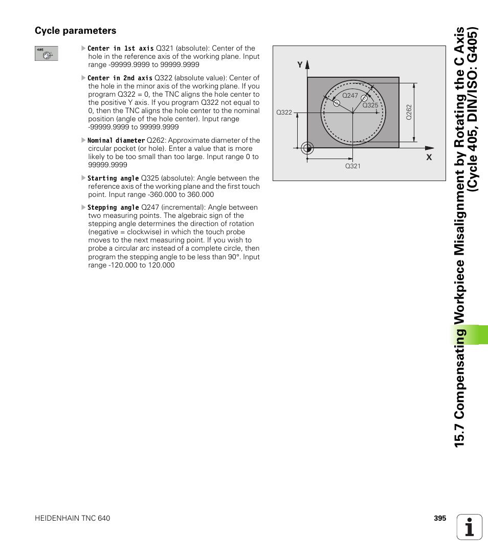 Cycle parameters | HEIDENHAIN TNC 640 (34059x-01) Cycle programming User Manual | Page 395 / 549