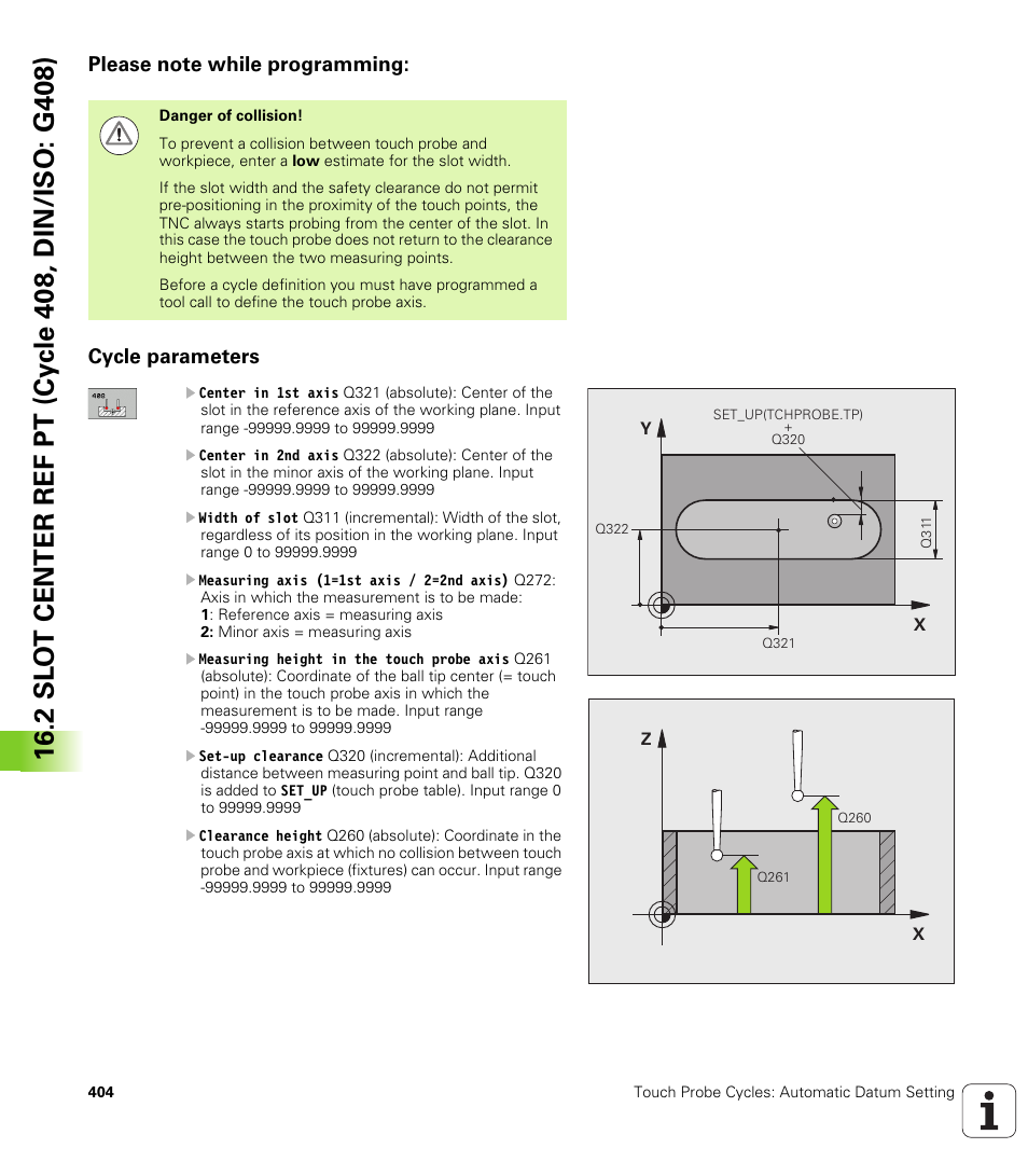 Please note while programming, Cycle parameters | HEIDENHAIN TNC 640 (34059x-01) Cycle programming User Manual | Page 404 / 549