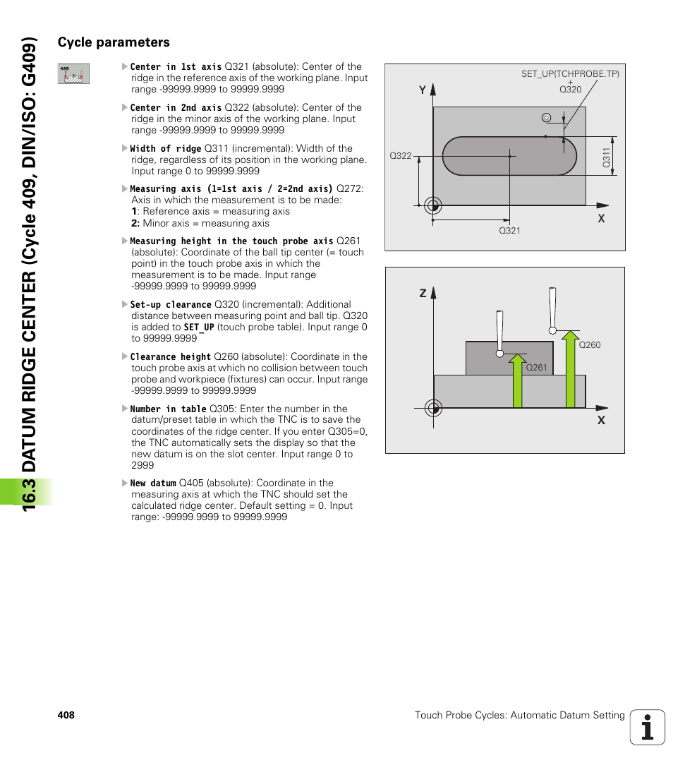 Cycle parameters | HEIDENHAIN TNC 640 (34059x-01) Cycle programming User Manual | Page 408 / 549