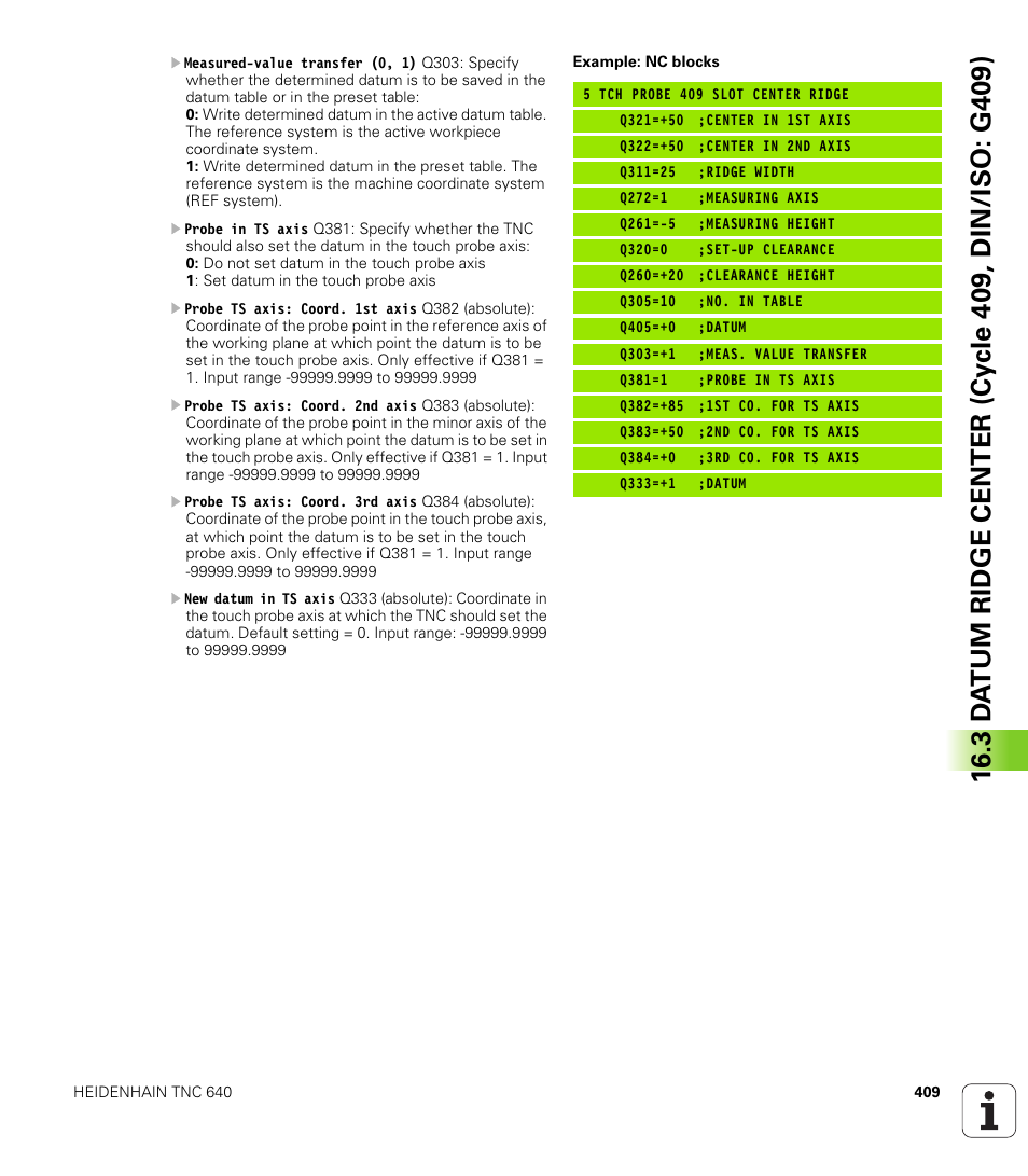 HEIDENHAIN TNC 640 (34059x-01) Cycle programming User Manual | Page 409 / 549