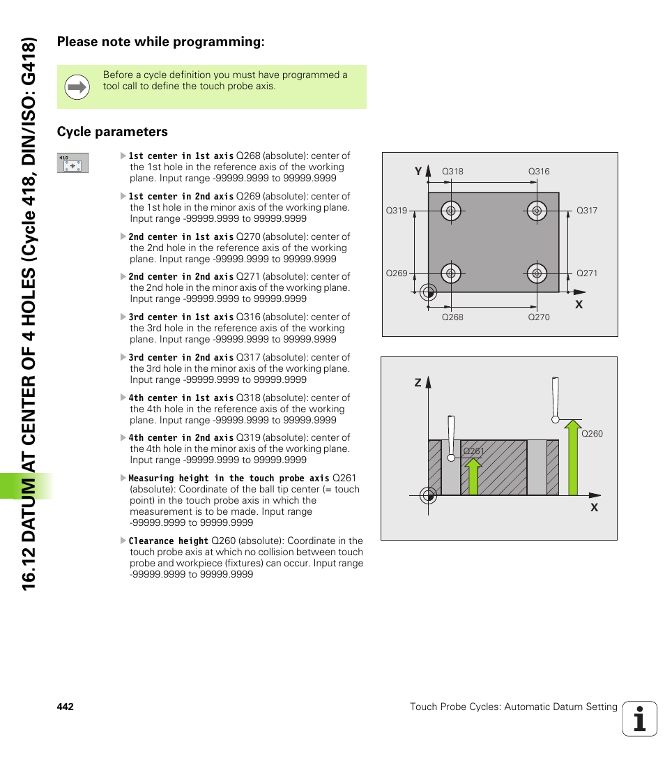 Please note while programming, Cycle parameters | HEIDENHAIN TNC 640 (34059x-01) Cycle programming User Manual | Page 442 / 549