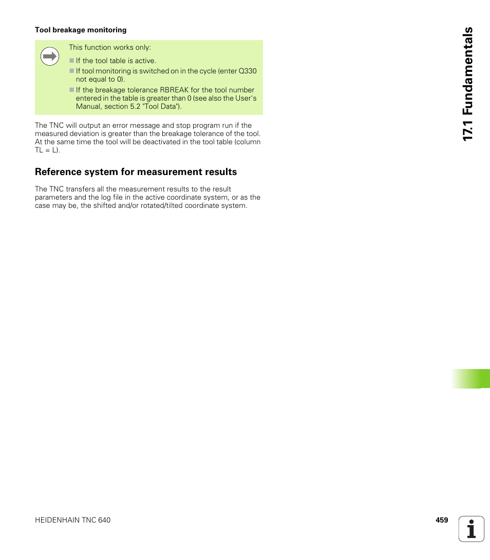 Reference system for measurement results, 1 f undamentals | HEIDENHAIN TNC 640 (34059x-01) Cycle programming User Manual | Page 459 / 549