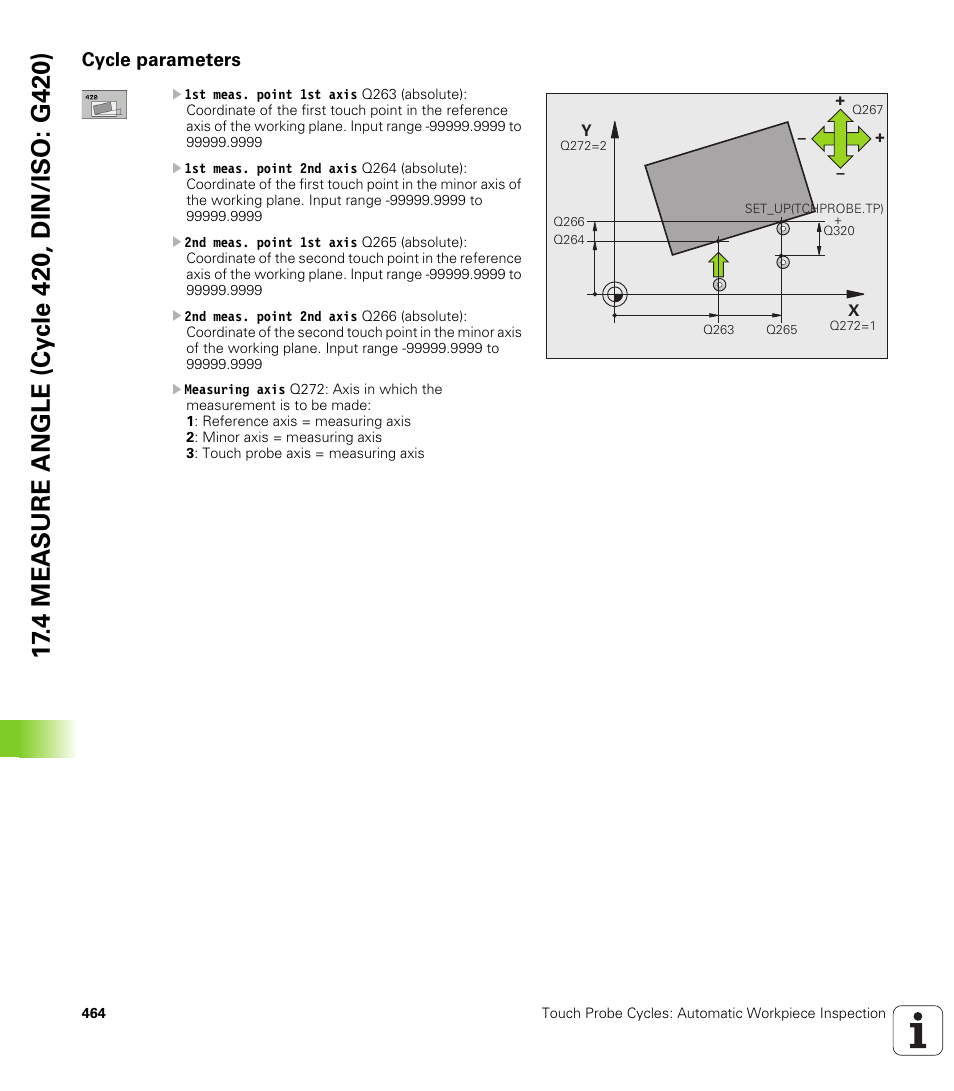 Cycle parameters | HEIDENHAIN TNC 640 (34059x-01) Cycle programming User Manual | Page 464 / 549