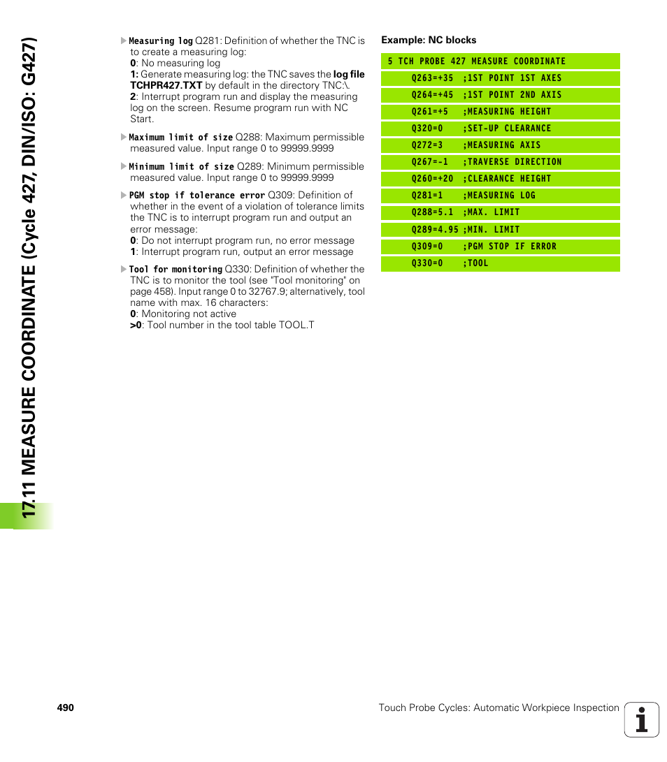 HEIDENHAIN TNC 640 (34059x-01) Cycle programming User Manual | Page 490 / 549