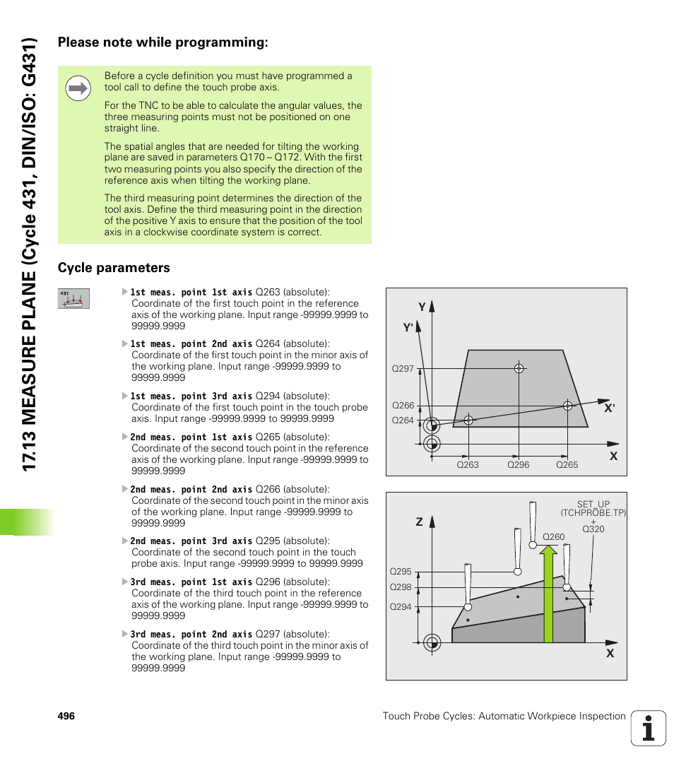 Please note while programming, Cycle parameters | HEIDENHAIN TNC 640 (34059x-01) Cycle programming User Manual | Page 496 / 549