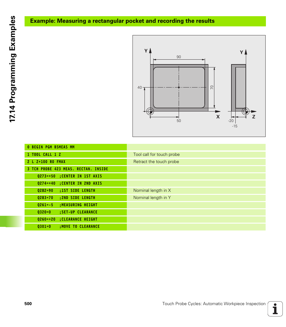 14 pr ogr amming examples | HEIDENHAIN TNC 640 (34059x-01) Cycle programming User Manual | Page 500 / 549