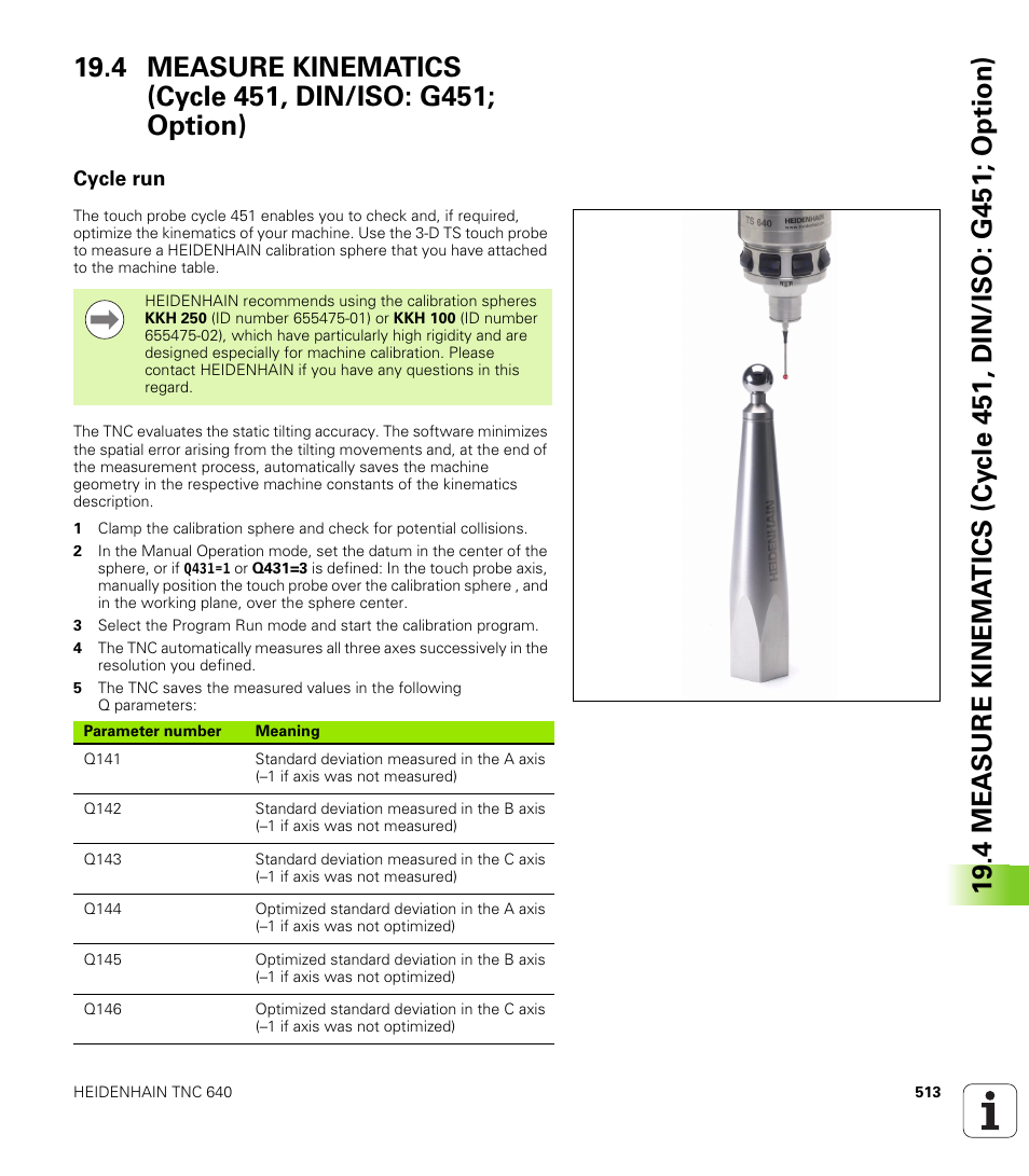 Cycle run | HEIDENHAIN TNC 640 (34059x-01) Cycle programming User Manual | Page 513 / 549