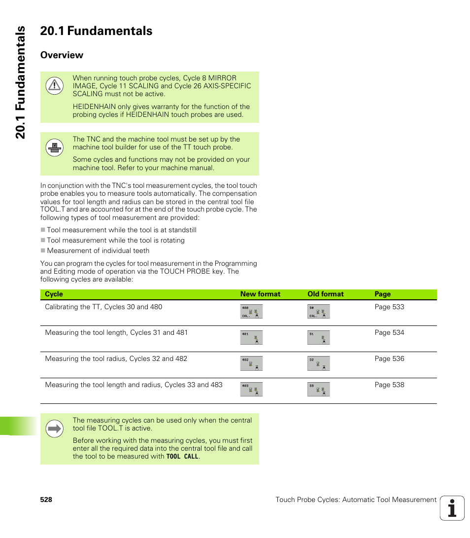 1 fundamentals, Overview, 1 f undamentals 20.1 fundamentals | HEIDENHAIN TNC 640 (34059x-01) Cycle programming User Manual | Page 528 / 549