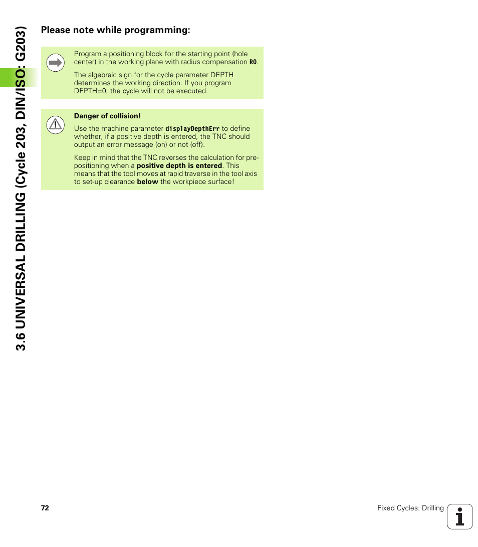 Please note while programming | HEIDENHAIN TNC 640 (34059x-01) Cycle programming User Manual | Page 72 / 549