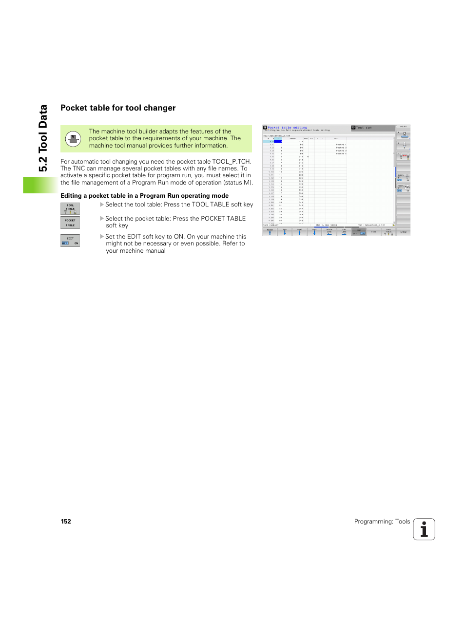 Pocket table for tool changer, 2 t ool d a ta | HEIDENHAIN TNC 640 (34059x-01) ISO programming User Manual | Page 152 / 519