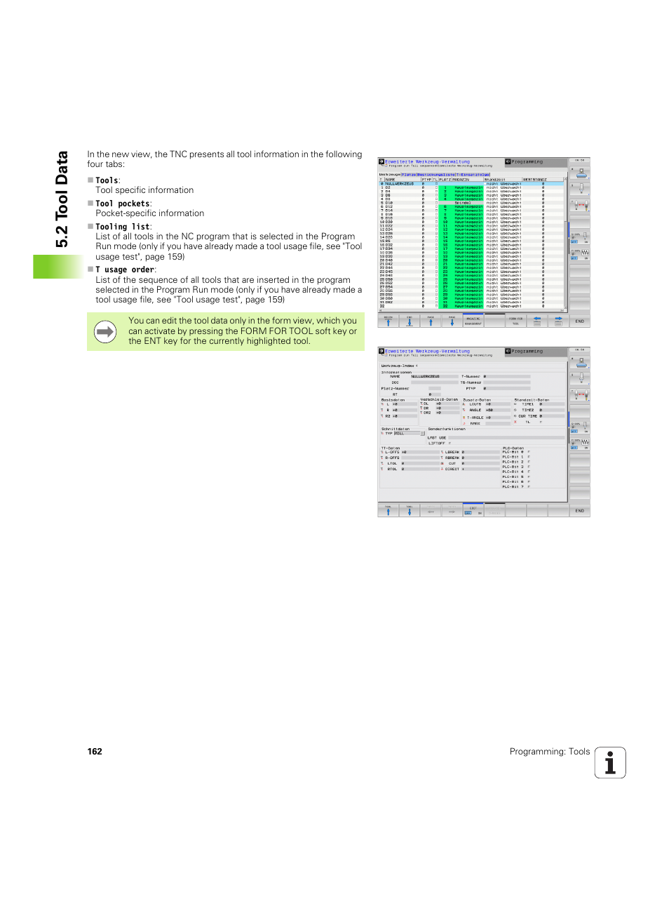 2 t ool d a ta | HEIDENHAIN TNC 640 (34059x-01) ISO programming User Manual | Page 162 / 519