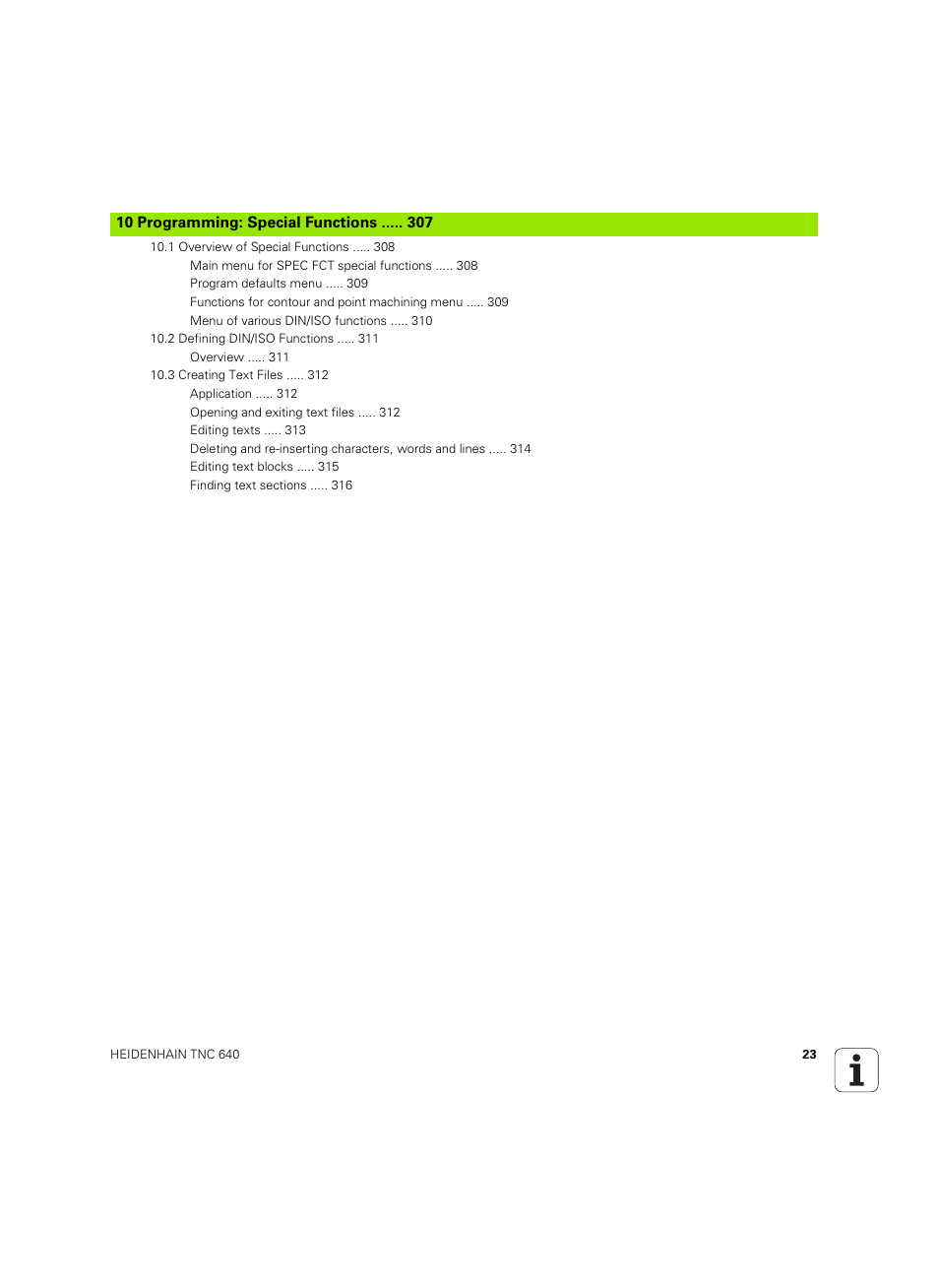 HEIDENHAIN TNC 640 (34059x-01) ISO programming User Manual | Page 23 / 519