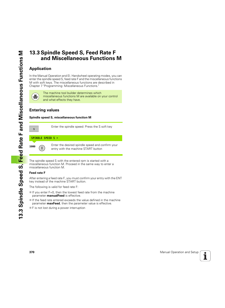 Application, Entering values | HEIDENHAIN TNC 640 (34059x-01) ISO programming User Manual | Page 370 / 519