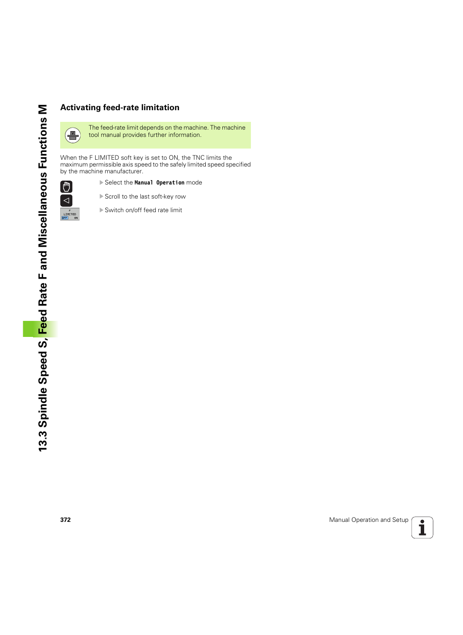 Activating feed-rate limitation | HEIDENHAIN TNC 640 (34059x-01) ISO programming User Manual | Page 372 / 519