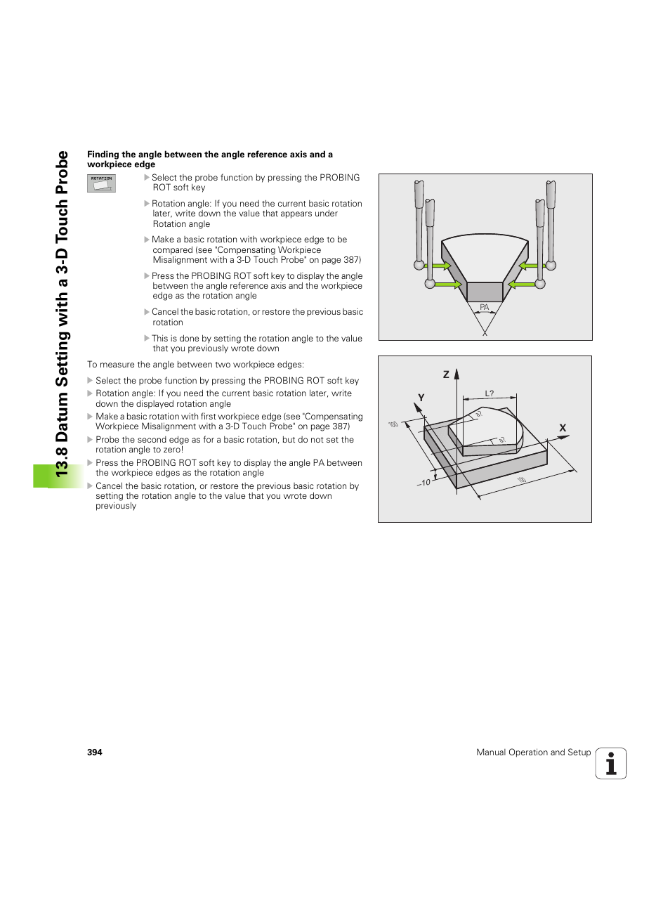8 d a tu m set ting with a 3-d t o uc h pr obe | HEIDENHAIN TNC 640 (34059x-01) ISO programming User Manual | Page 394 / 519