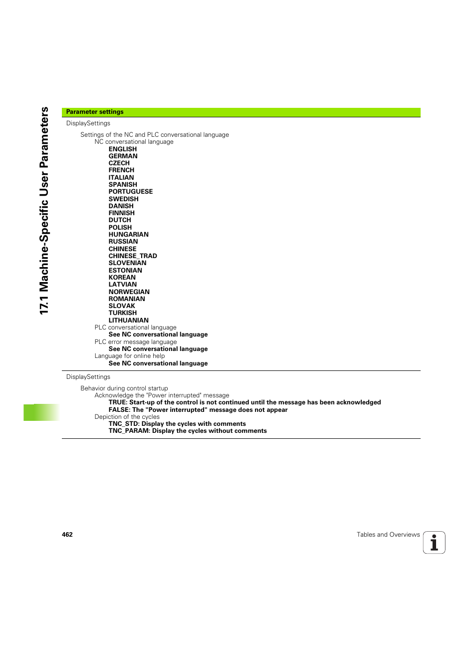 1 mac h ine-specific user p a ra met e rs | HEIDENHAIN TNC 640 (34059x-01) ISO programming User Manual | Page 462 / 519