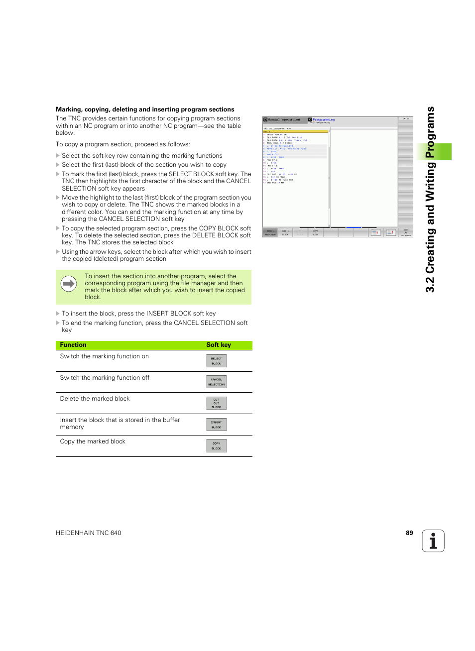 2 cr eating and w riting pr ogr a ms | HEIDENHAIN TNC 640 (34059x-01) ISO programming User Manual | Page 89 / 519