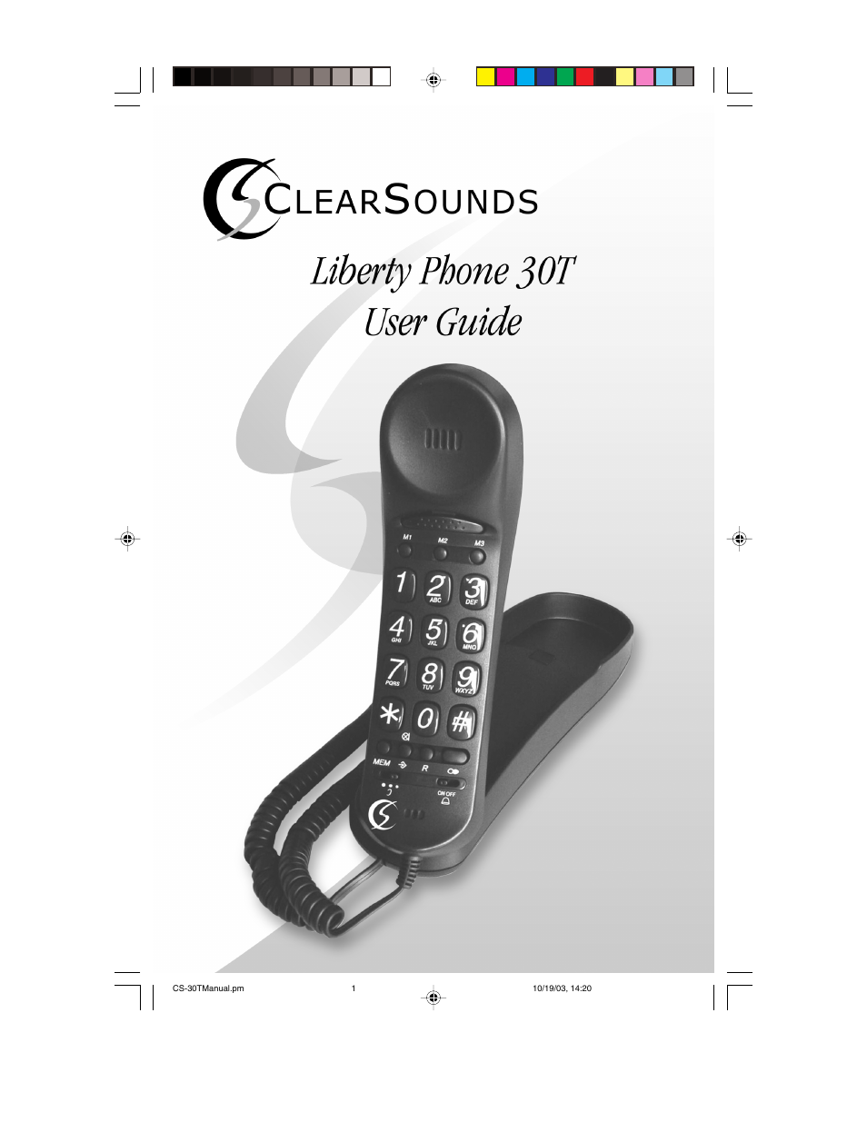 ClearSounds 30T User Manual | 8 pages