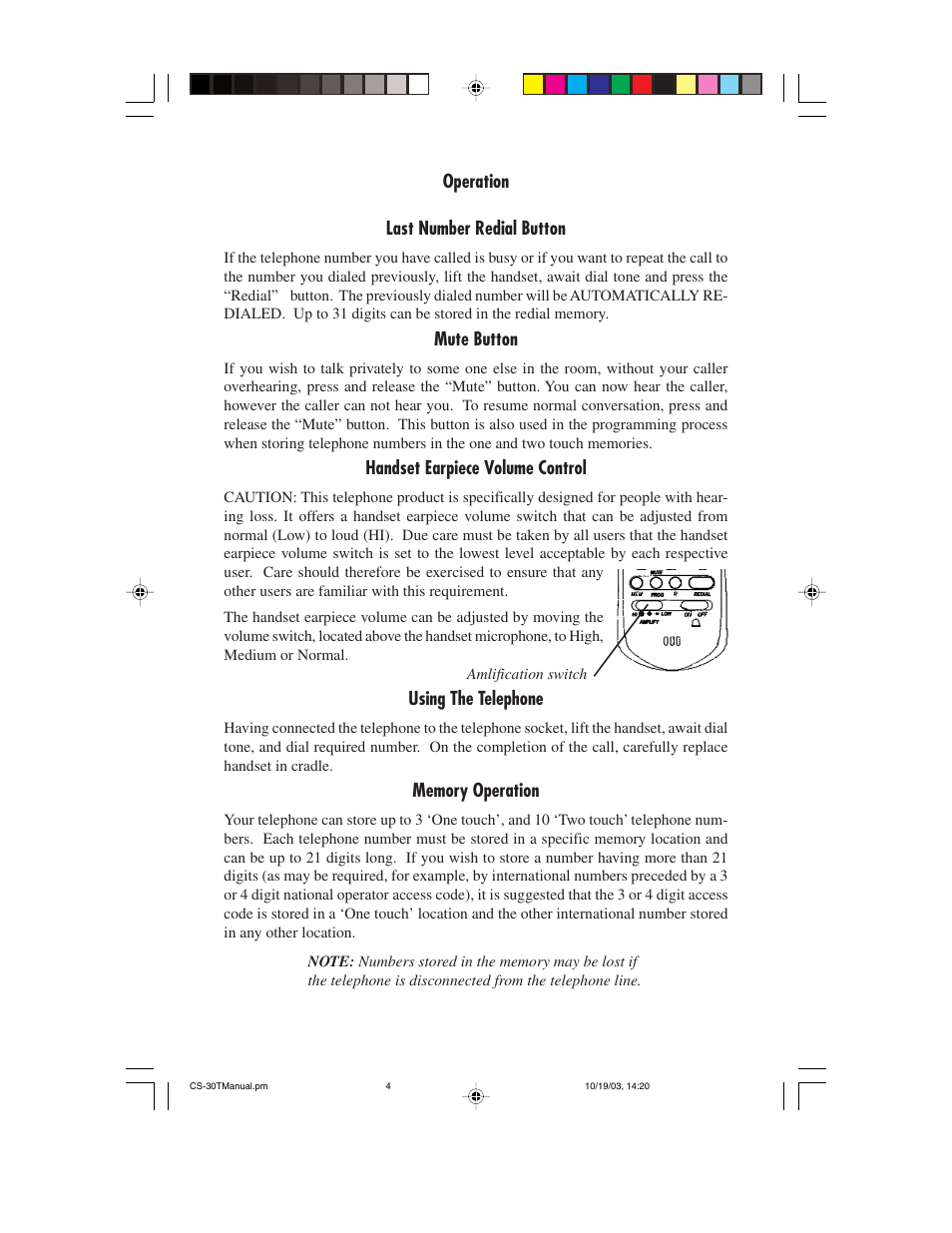 ClearSounds 30T User Manual | Page 4 / 8