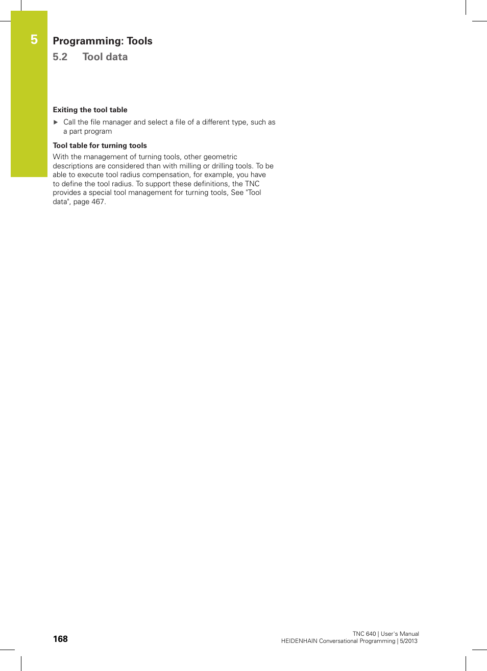 HEIDENHAIN TNC 640 (34059x-02) User Manual | Page 168 / 662