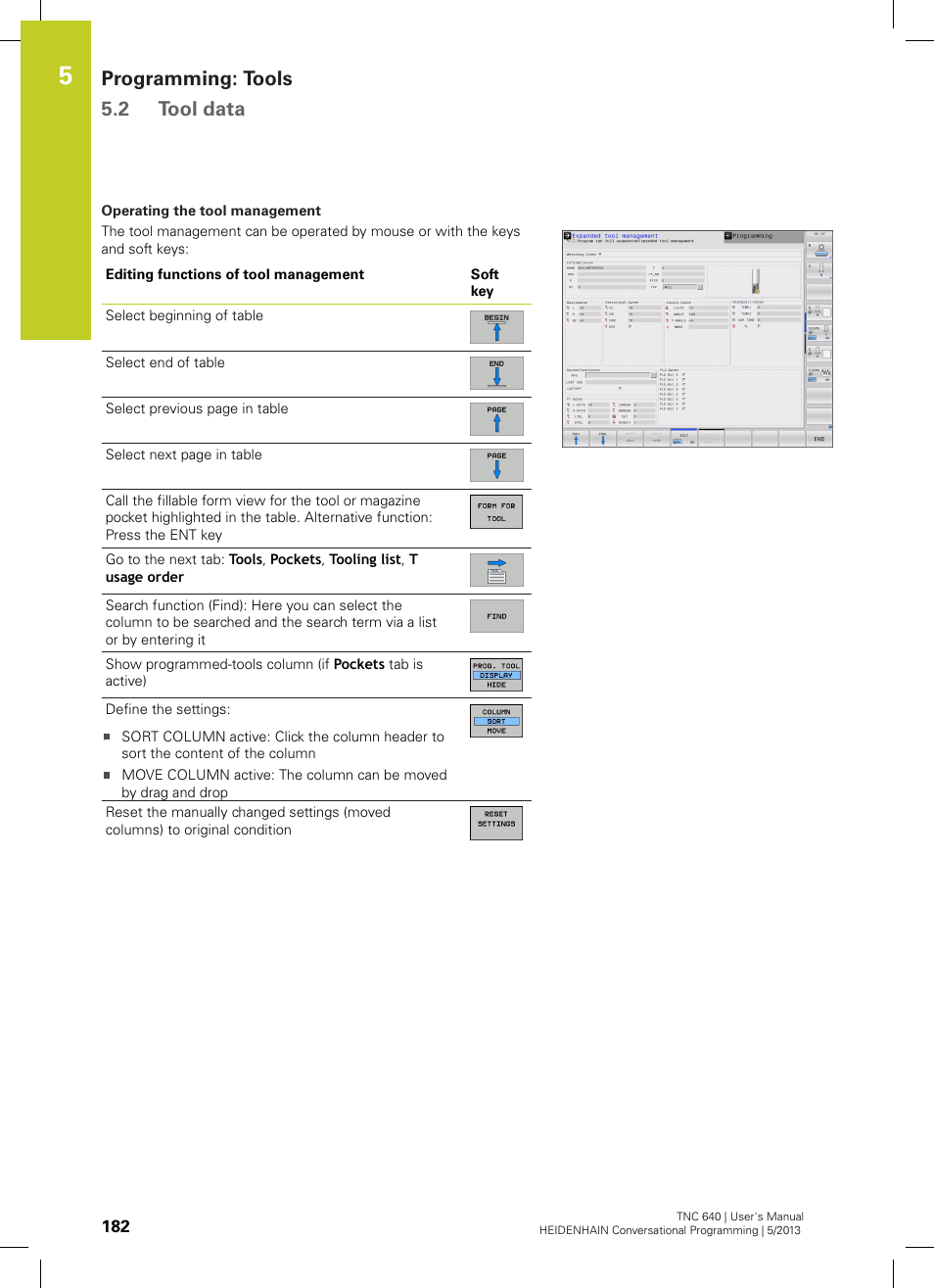 Programming: tools 5.2 tool data | HEIDENHAIN TNC 640 (34059x-02) User Manual | Page 182 / 662