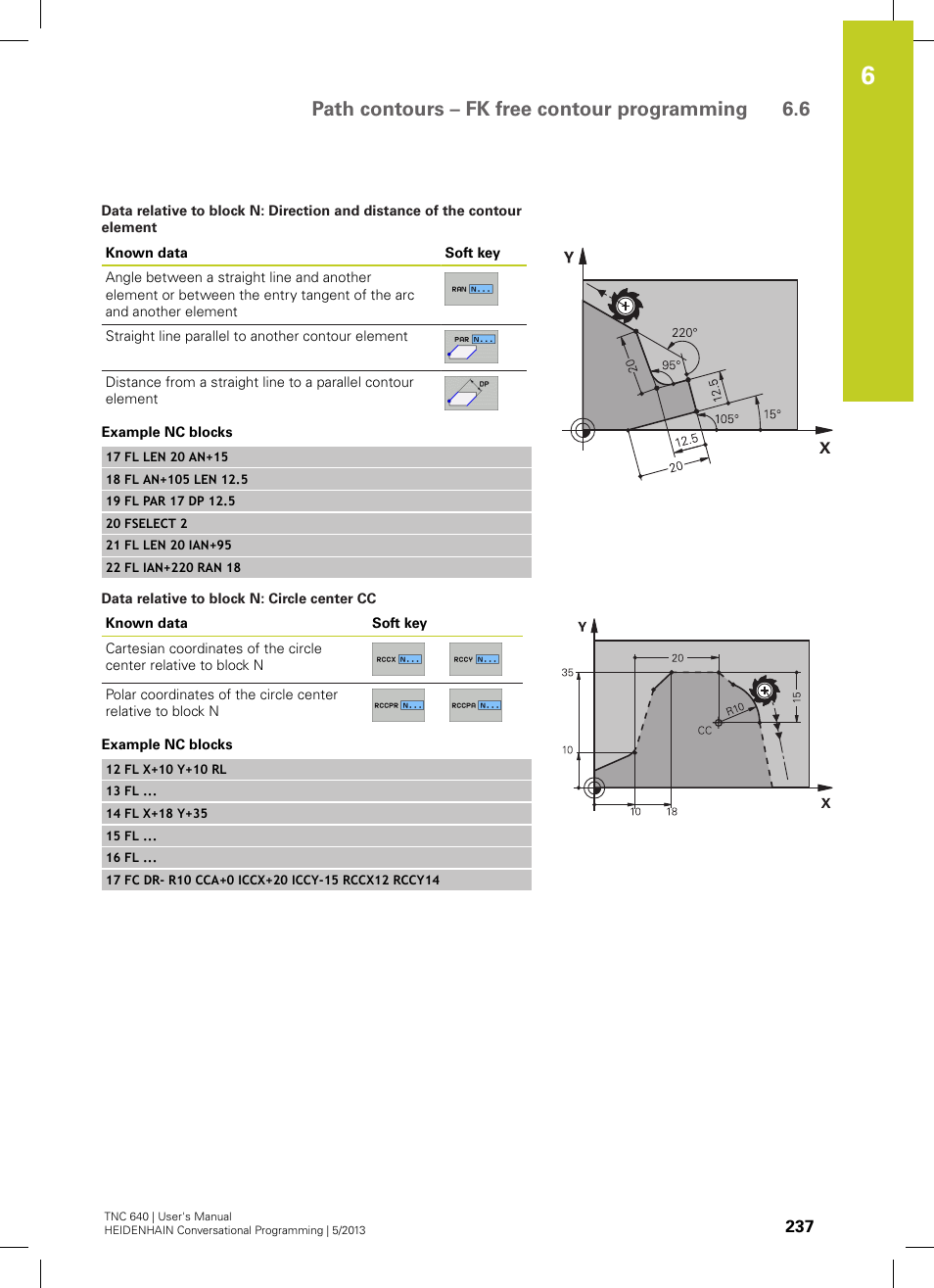 Path contours – fk free contour programming 6.6 | HEIDENHAIN TNC 640 (34059x-02) User Manual | Page 237 / 662