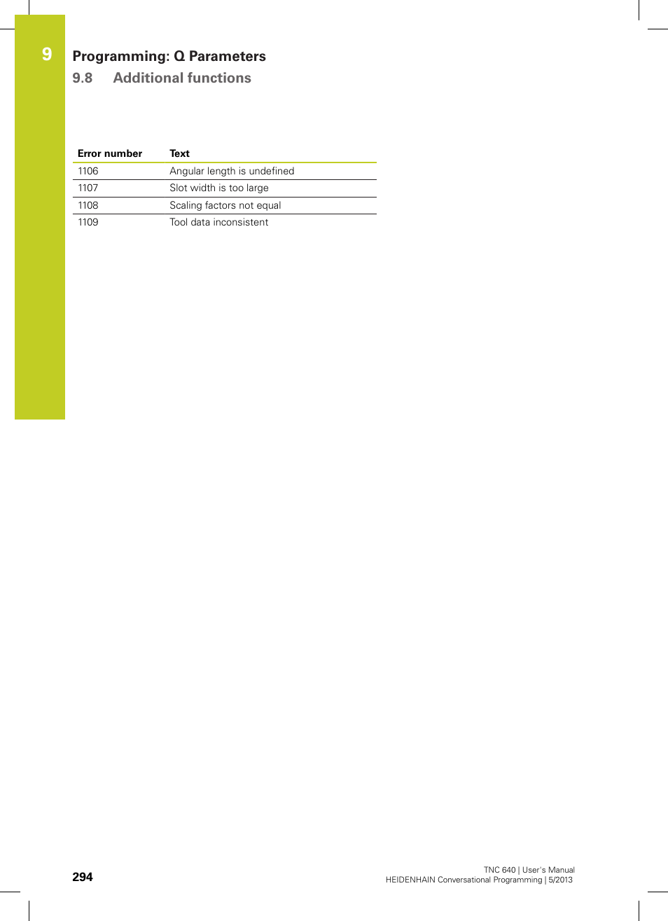 Programming: q parameters 9.8 additional functions | HEIDENHAIN TNC 640 (34059x-02) User Manual | Page 294 / 662