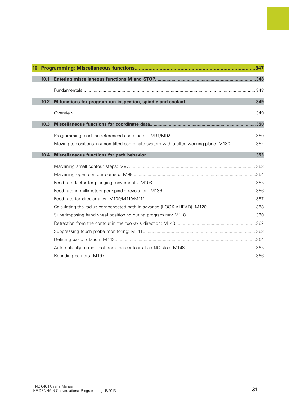 HEIDENHAIN TNC 640 (34059x-02) User Manual | Page 31 / 662