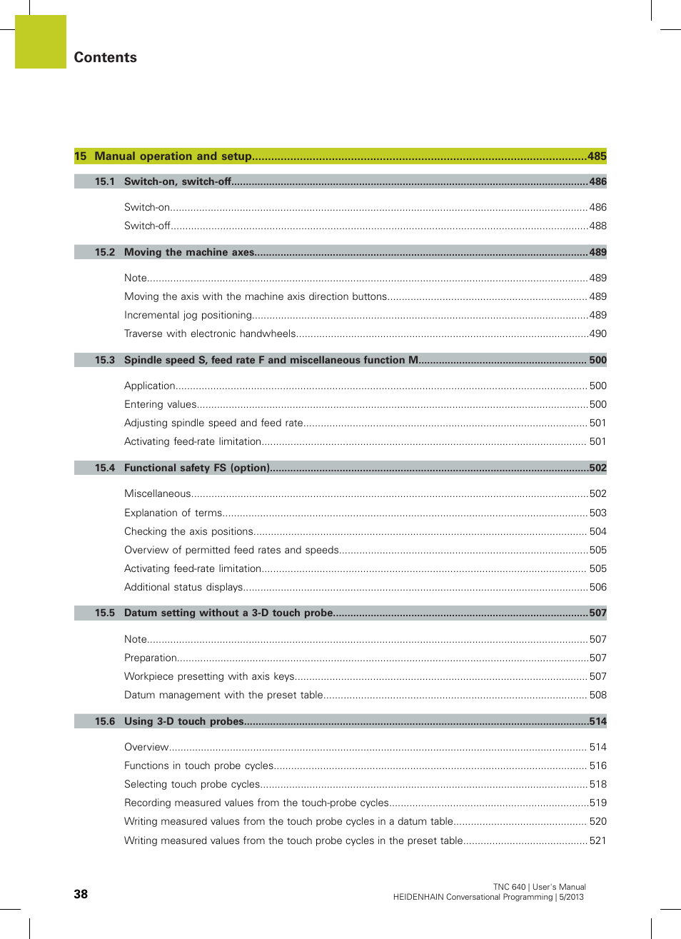 HEIDENHAIN TNC 640 (34059x-02) User Manual | Page 38 / 662