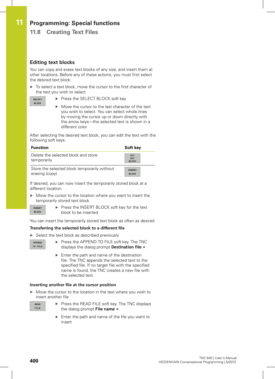 Editing text blocks | HEIDENHAIN TNC 640 (34059x-02) User Manual | Page 400 / 662