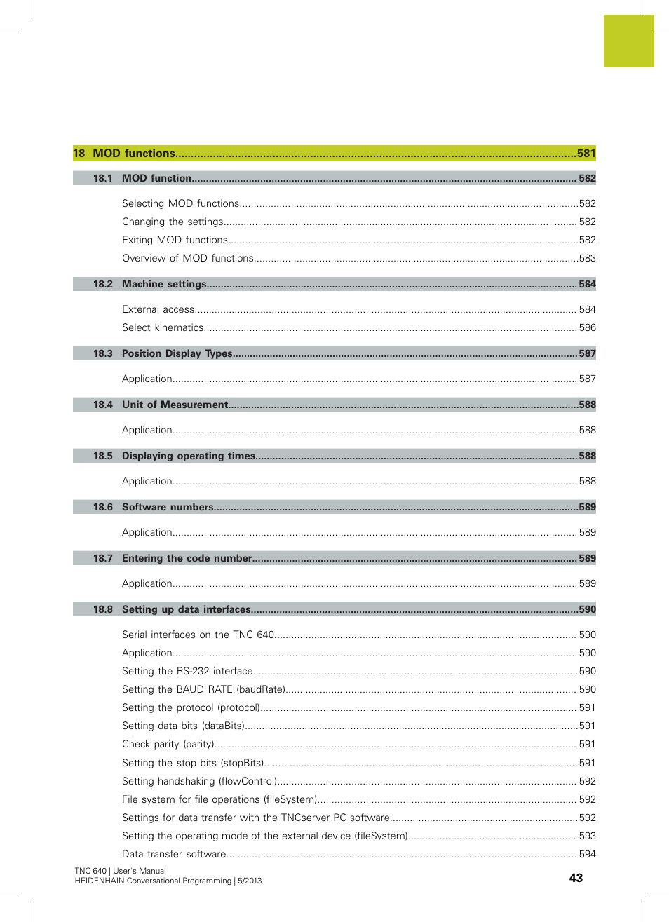 HEIDENHAIN TNC 640 (34059x-02) User Manual | Page 43 / 662