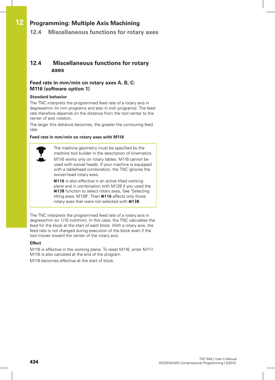 4 miscellaneous functions for rotary axes, Miscellaneous functions for rotary axes | HEIDENHAIN TNC 640 (34059x-02) User Manual | Page 434 / 662