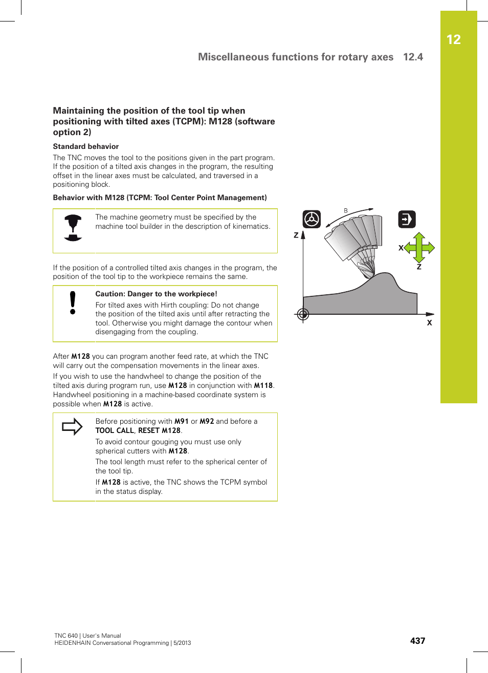 Miscellaneous functions for rotary axes 12.4 | HEIDENHAIN TNC 640 (34059x-02) User Manual | Page 437 / 662